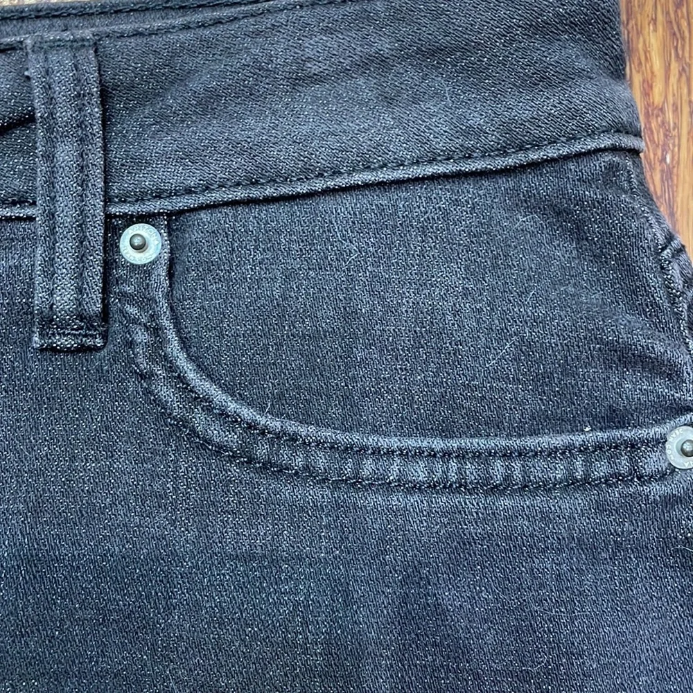 Arizona Jean Co black zip front denim mini skirt size 9